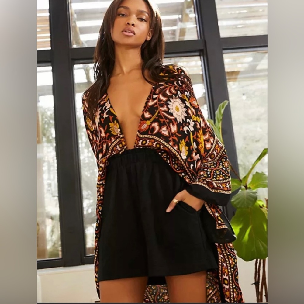 Free People Magic Dance Border Print Kimono